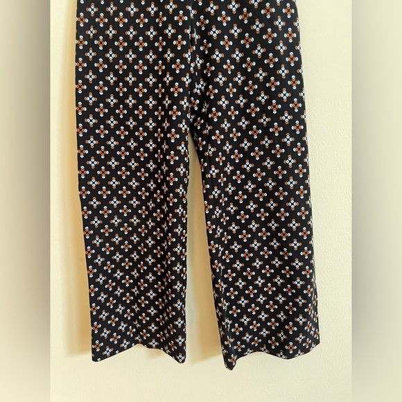 Maeve Anthropologie Collette Pants Black Geometric Wide Leg - Picture 2 of 7